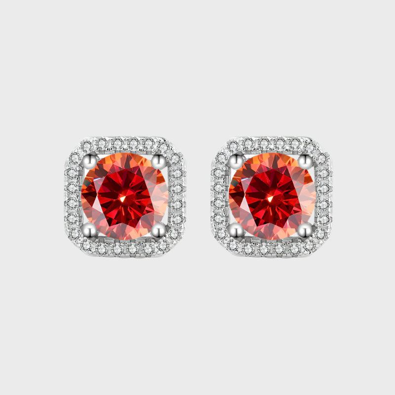 The Moissanite Square Studs