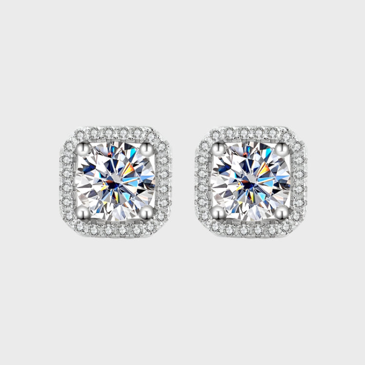 The Moissanite Square Studs
