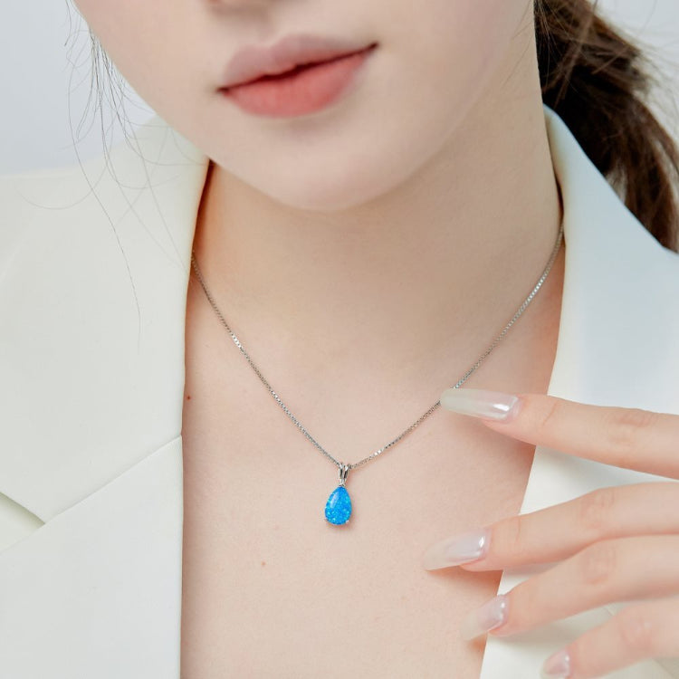 The Opal Teardrop Pendant Necklace