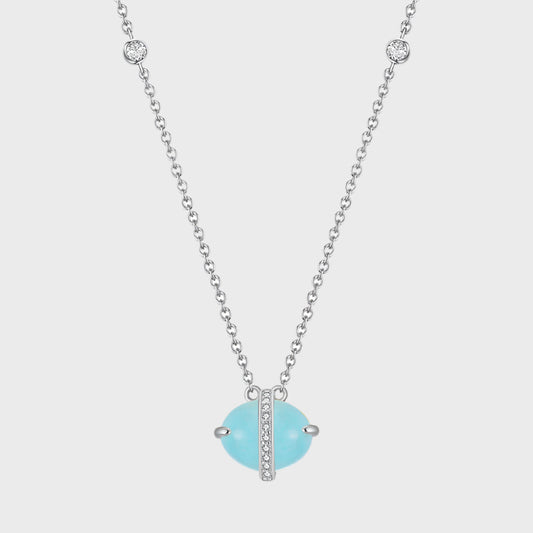 The Aquamarine Oval Pendant
