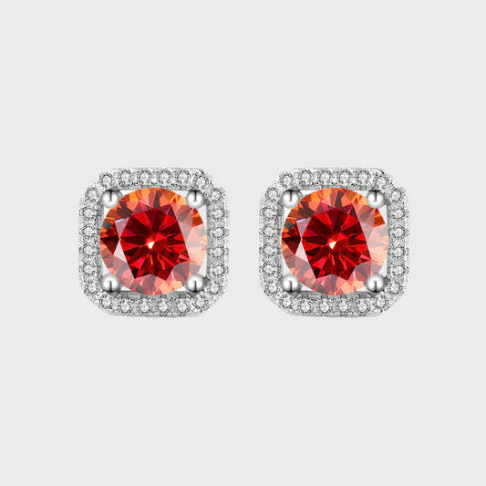 The Moissanite Square Studs