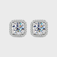The Moissanite Square Studs