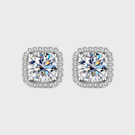 The Moissanite Square Studs