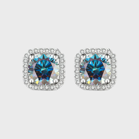 The Moissanite Square Studs