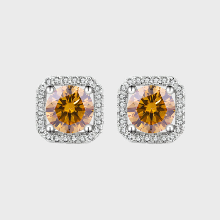 The Moissanite Square Studs