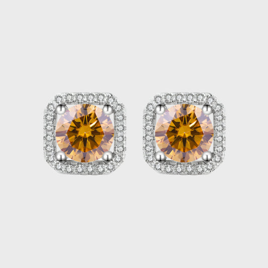 The Moissanite Square Studs