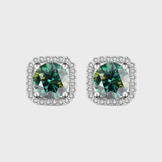 The Moissanite Square Studs
