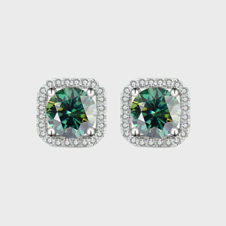 The Moissanite Square Studs