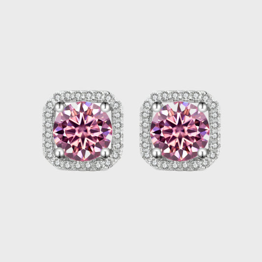 The Moissanite Square Studs
