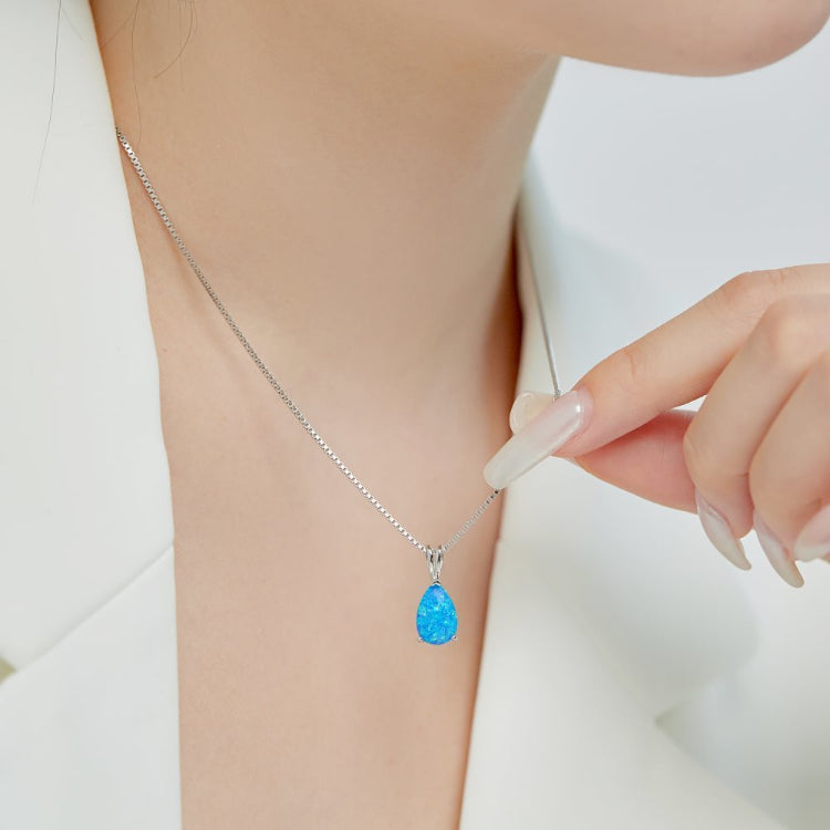 The Opal Teardrop Pendant Necklace
