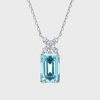 The Aquamarine Emerald Pendant Necklace