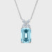 The Aquamarine Emerald Pendant Necklace