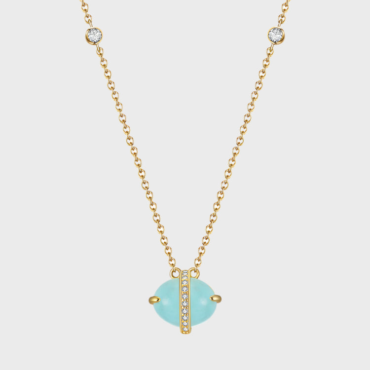 The Aquamarine Oval Pendant