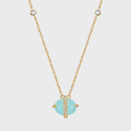 The Aquamarine Oval Pendant